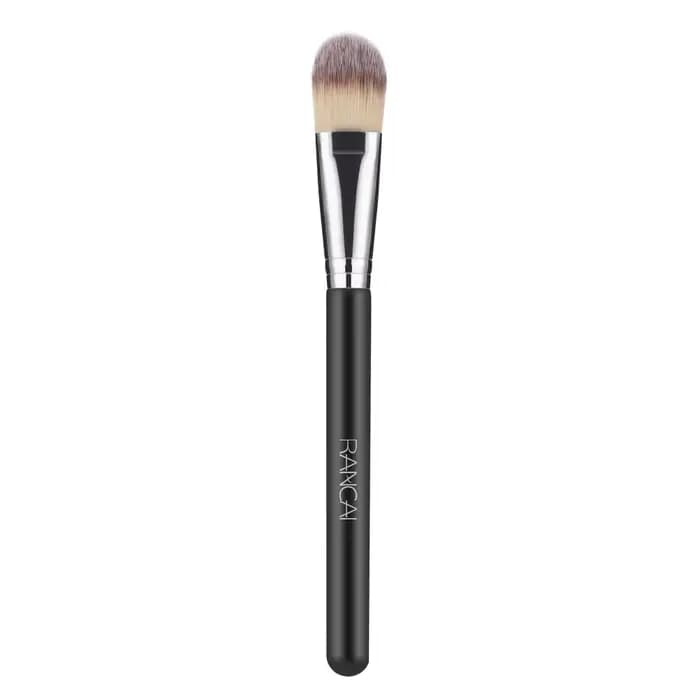 Pinceau fond de teint Kabuki noir plat, pinceau de maquillage pour crème liquide et poudre, contour,