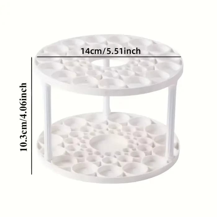 360 °   Porte-brosse rotatif – Organisateur en plastique blanc avec finition émaillée, design peu en
