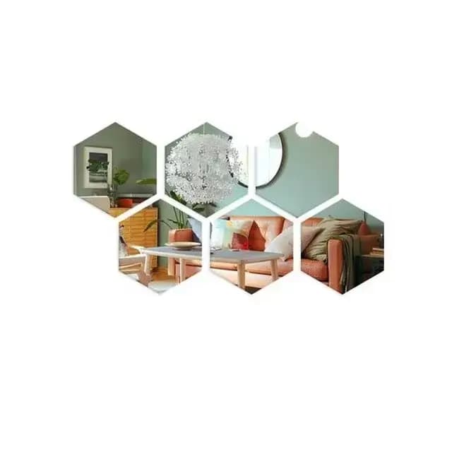 Autocollant mural miroir hexagonal en acrylique 3D, décoration de maison, bricolage, auto-adhésif, d