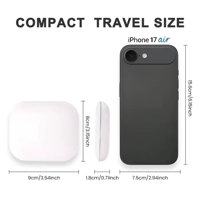 Miroir compact avec éclairage, grossissement 1X/2X, miroir de maquillage portable pliable de poche L