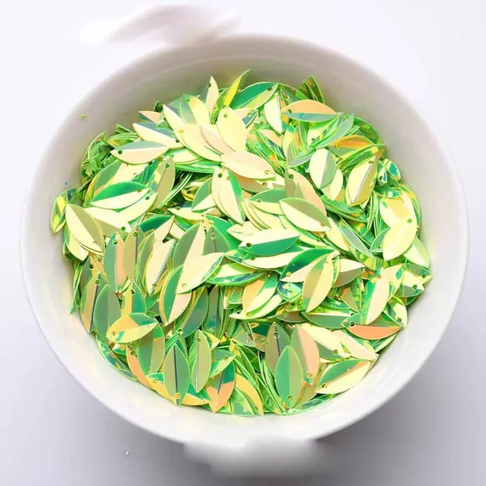 Paillettes dorées faites à la main, 6 × 15mm, perles tridimensionnelles, accessoires pour robe de ma