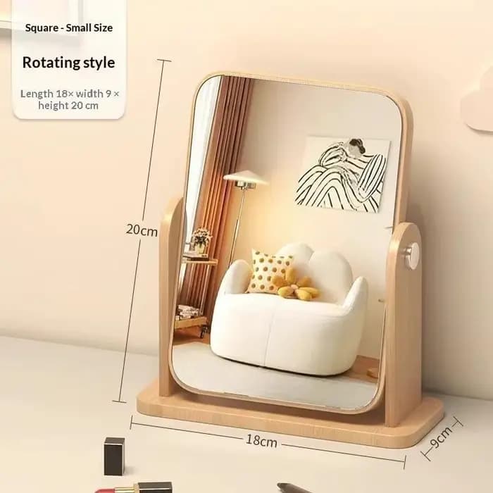 Miroir de maquillage sur pied double face HD, réglable multi-angles, pour usage quotidien sur coiffe
