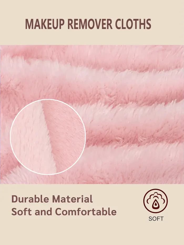 Chiffons de visage en microfibre réutilisables, démaquillant, serviettes de maquillage, tampons de n