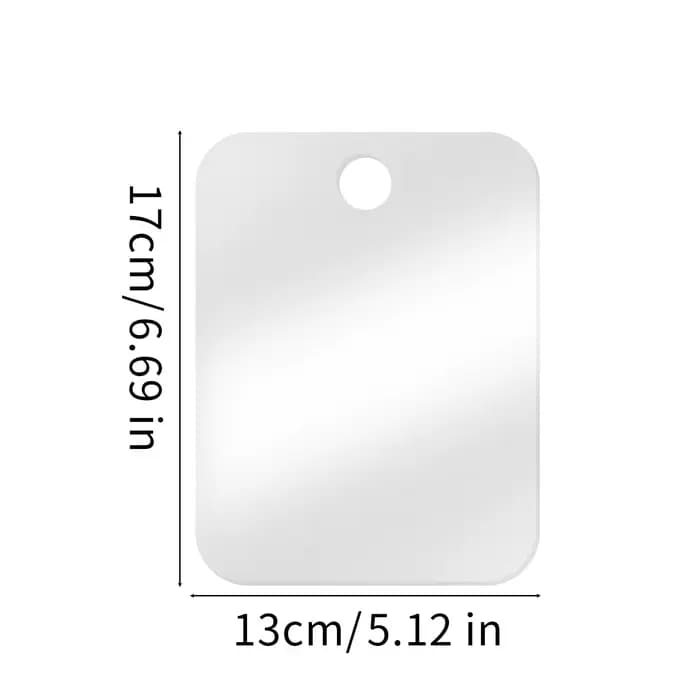 Miroir de maquillage en acrylique pour femmes et hommes, miroir anti-buée pour la douche avec suppor