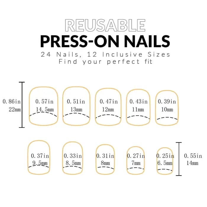 ARTAUG 24 pièces court carré blanc solide couverture complète couverture complète faux ongles ensemb