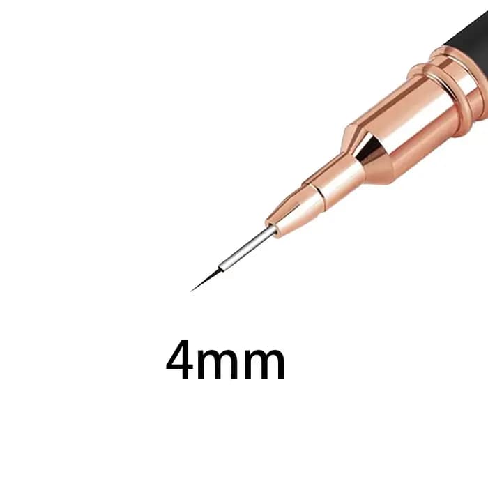 Pinceaux noirs pour Nail Art, 5 tailles, stylo de conception d'ongles/8/12/20/25mm, outil de dessin 