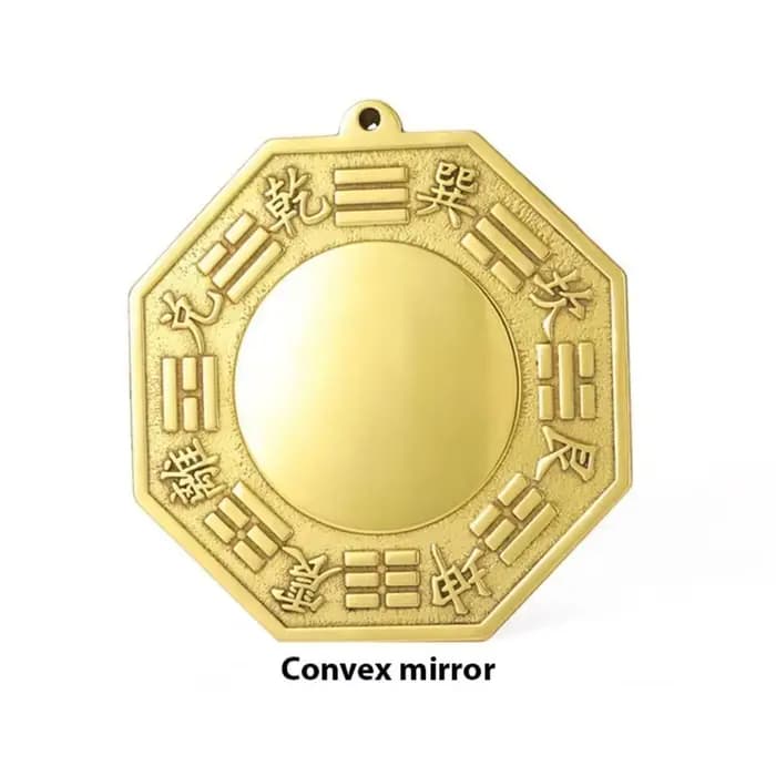 Miroir Bagua en laiton de Style chinois, pendentif convexe Feng Shui, ornement artisanal, miroir art