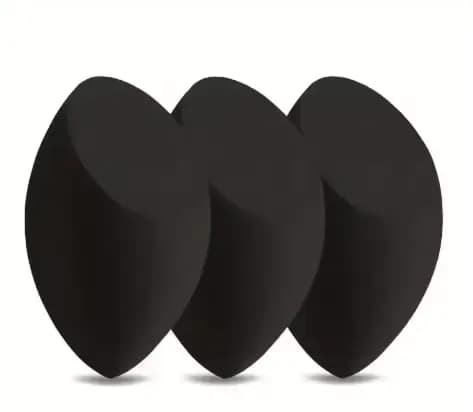 Ensemble d'éponges de beauté noires, 3 pièces, éponges de maquillage extensibles activées à l'eau, œ