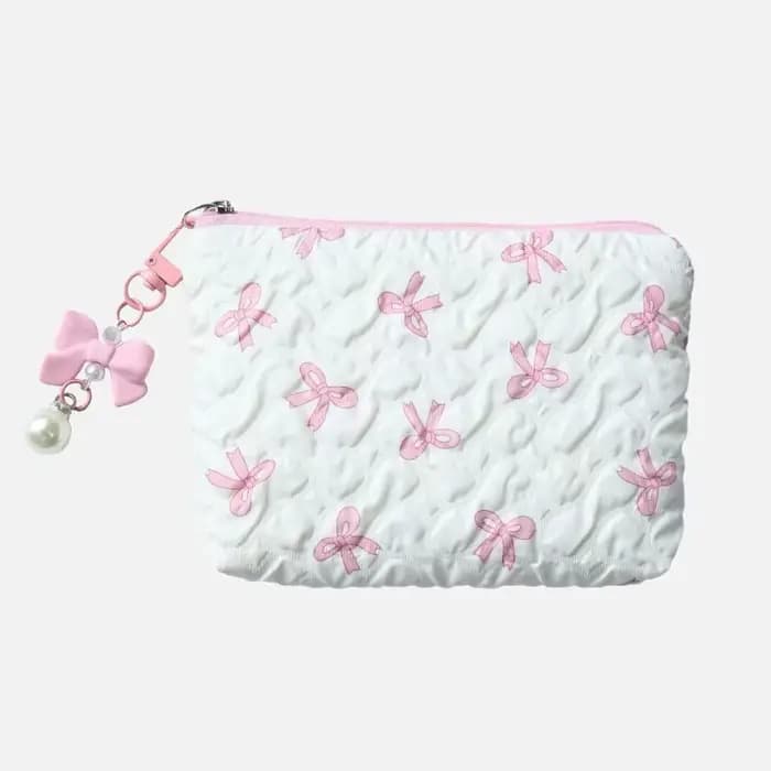 Pochette à maquillage en coton pour femmes, trousse de toilette matelassée, organiseur de maquillage