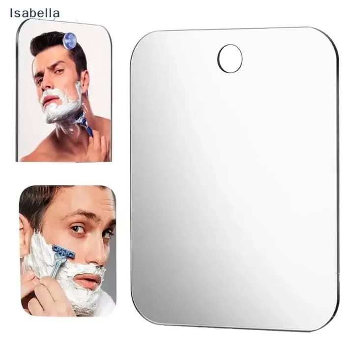 ♥ Miroir de rasage pour salle de bain – Miroir rectangulaire portable avec trou de suspension, miroi