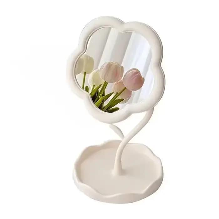 Miroir de bureau créatif en forme de fleur pour chambre d'étudiant, style Gao Yan, haute valeur esth