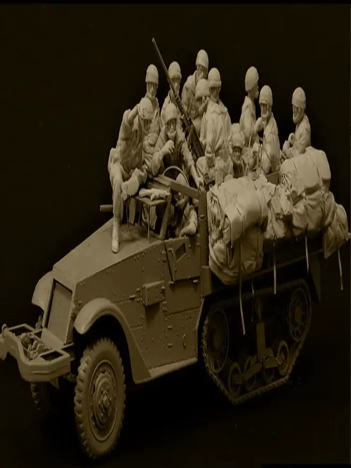 Ensemble de soldats en résine 1/35, parachutistes modernes (12 soldats) avec modèle de rangement, Ki