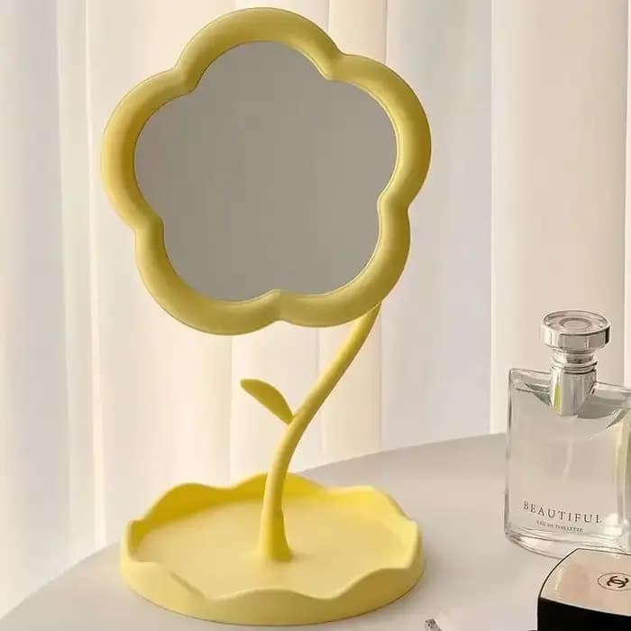 Miroir de bureau créatif en forme de fleur kkjoy, miroir de maquillage esthétique pour la décoration