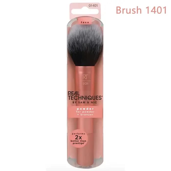 Real Techniques-Ensemble de pinceaux de maquillage doux et moelleux pour cosmétiques, fond de teint,