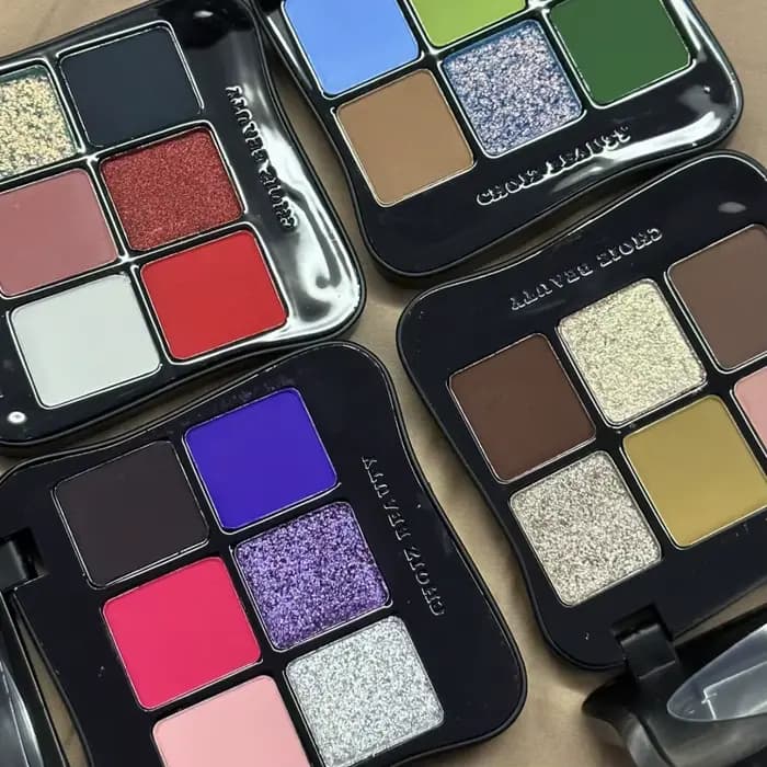 CHOIZ BEAUTY Palette de fards à paupières 6 couleurs Vert Mat Caméléon Scintillant Pailleté Haute Pi