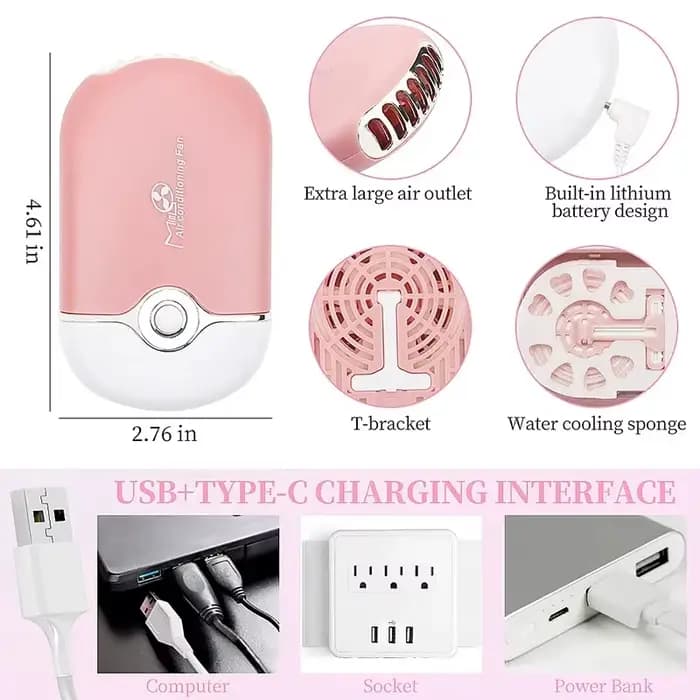 Mini ventilateur de séchage de cils avec chargeur USB, Extension de cils, colle dédiée au climatisat