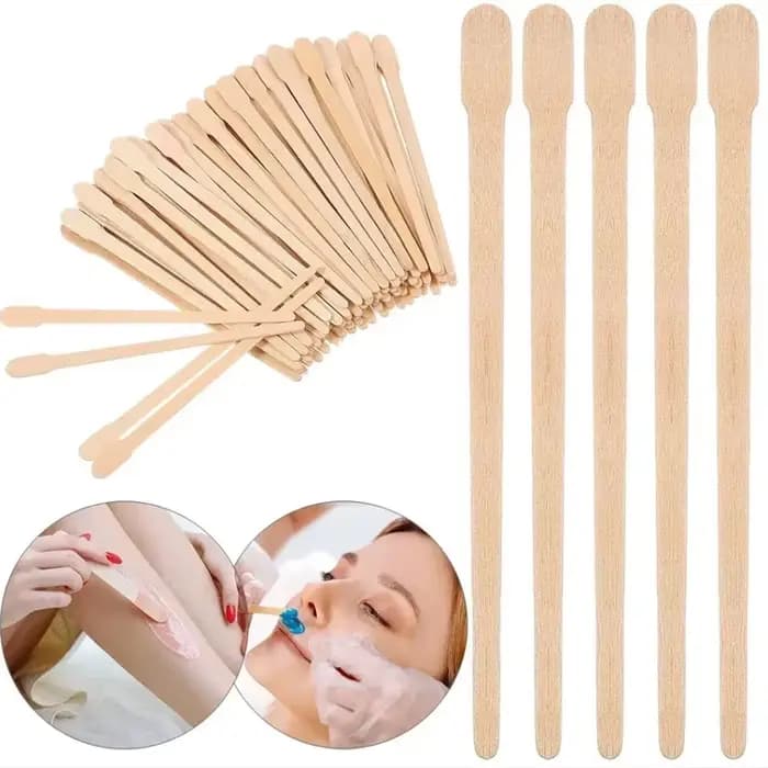 500 pièces femme en bois épilation bâton jetable épilation spatule cire bâtons bois visage sourcils 