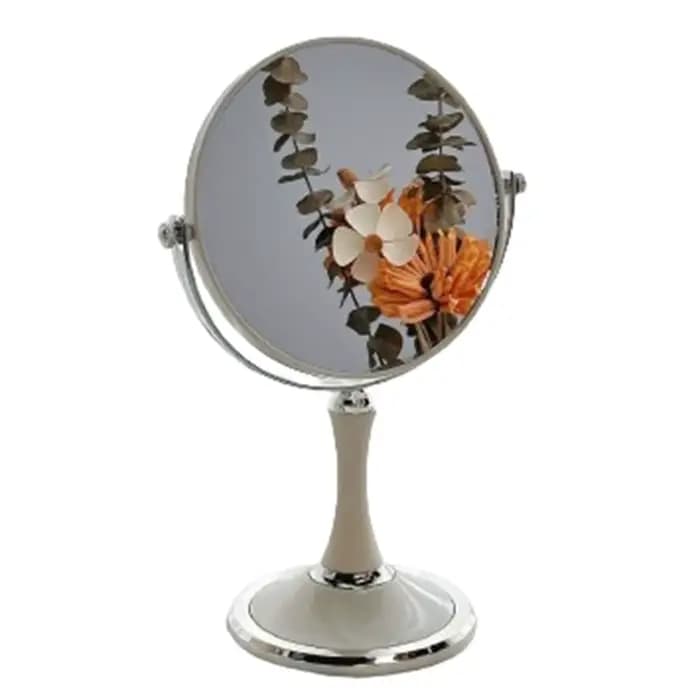 Miroir de maquillage rotatif à 360° double face, style européen, grossissement 3x, miroir de vanité 