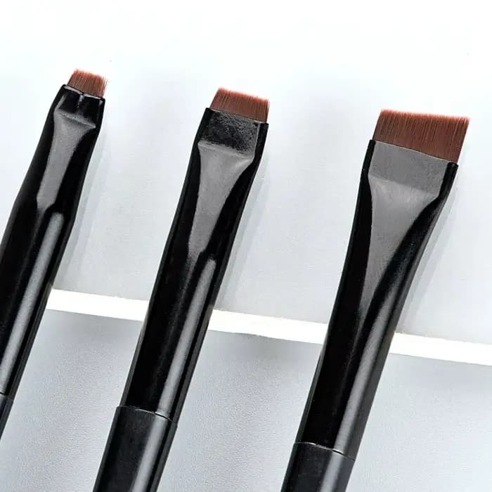 3 pièces/ensemble lame Eyeliner brosse sourcil brosse Portable plat fin Eye Liner sourcils Contour p