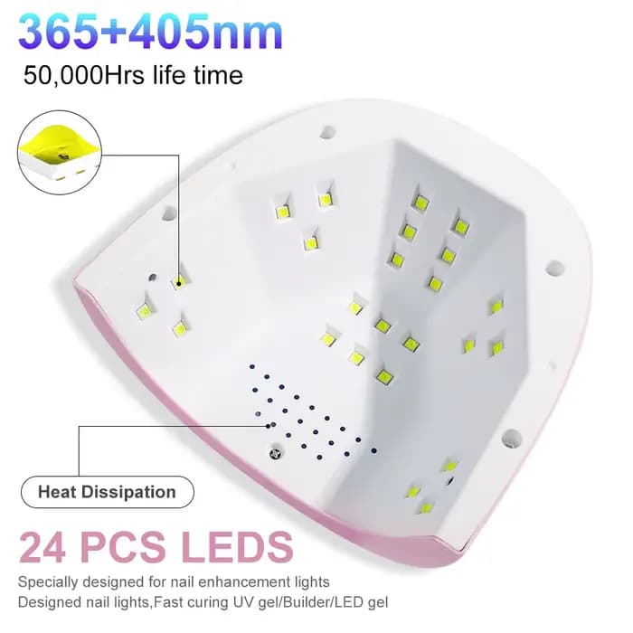 24/6 LED lampe UV pour ongles Gel vernis séchage avec affichage LED et détection de mouvement profes