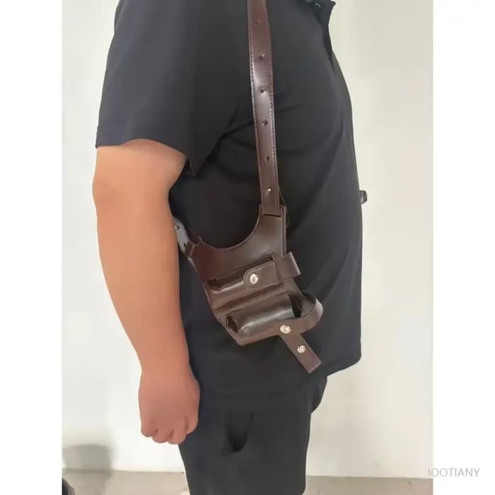 Gunslinger – accessoires de jeu de rôle Steampunk rétro en cuir, étui pour pistolet de Cowboy occide