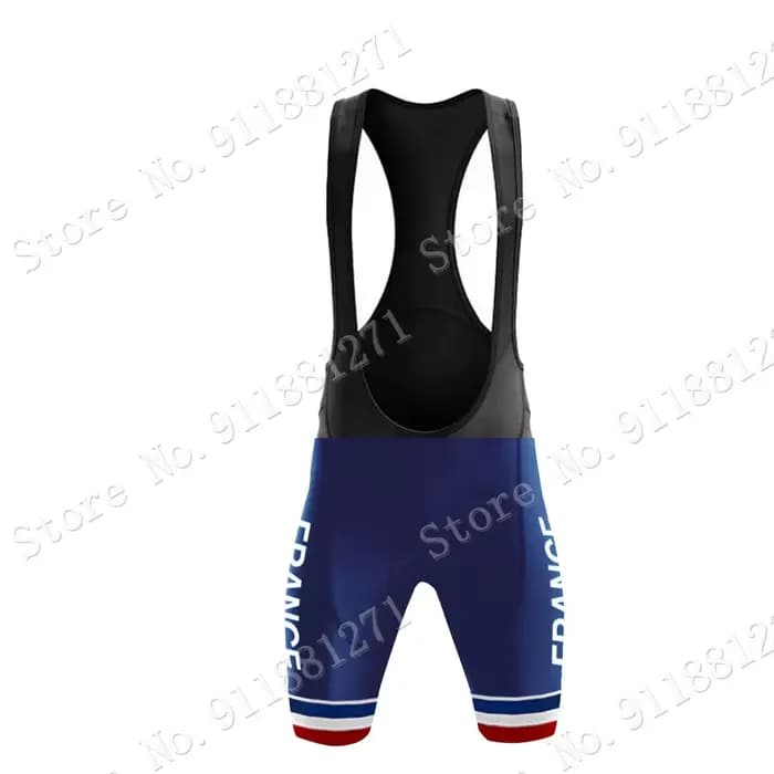 Maillot de Cyclisme de l'Équipe Nationale de France, Ensemble de Vêtements Rétro Français, Chemises 
