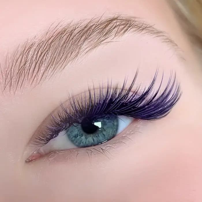 GLAMLASH cils colorés bleu lac/lavande/cannelle/vert foncé/gris Matcha Extension de faux cils coloré