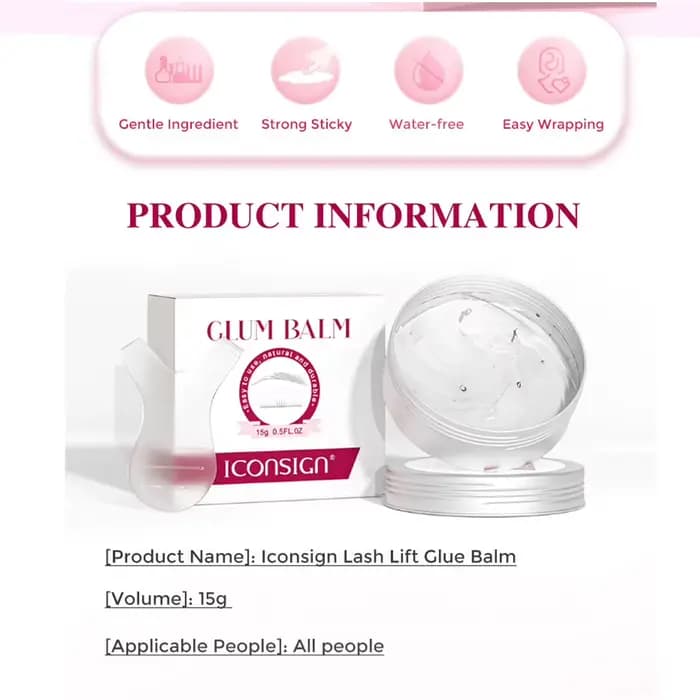 ICONSIGN – baume à colle pour cils, pour Lifting des cils, fixation rapide, forme de cils, sourcils,