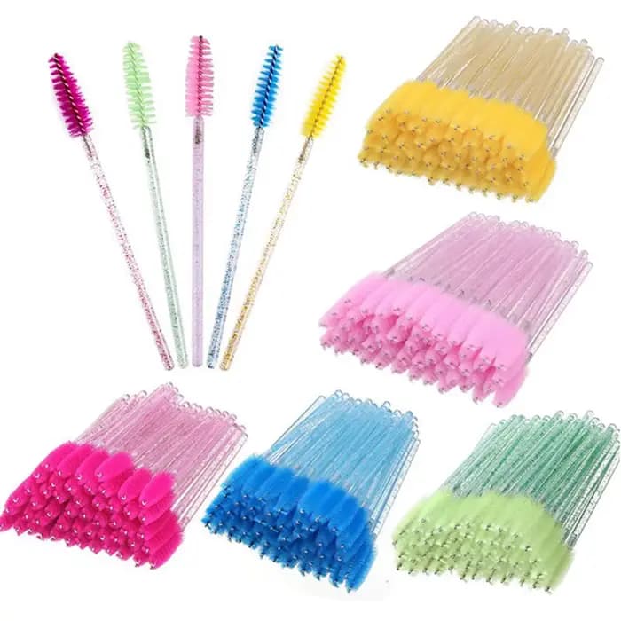 Brosses d'extension de cils, 100 pièces, baguettes de Mascara à sourcils, applicateur, bobines, bros