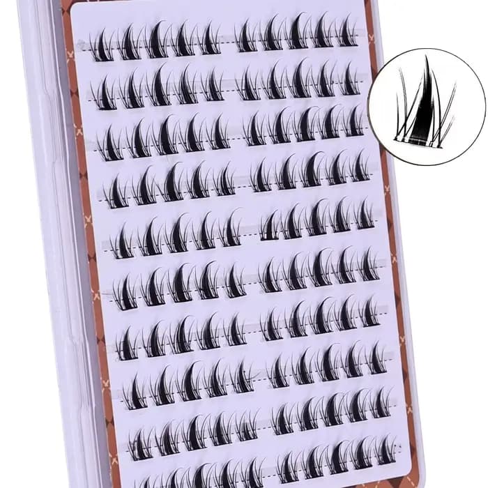 Cils en grappe auto-adhésifs DIY, 10 rangées/boîte, cils sectionnels de Style Manga sans colle, aspe