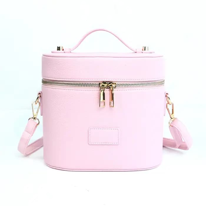 Pochette cosmétique en cuir personnalisable avec grand volume, imperméable, détachable, avec brosse 