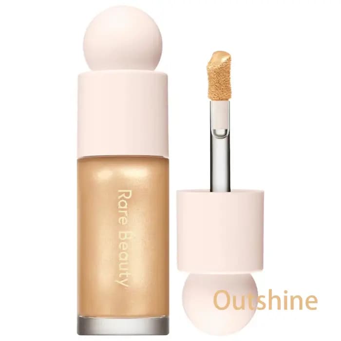 Rare Beauty Light Silky Highlighter, résistant à l'eau et longue tenue. Formule anti-taches qui crée
