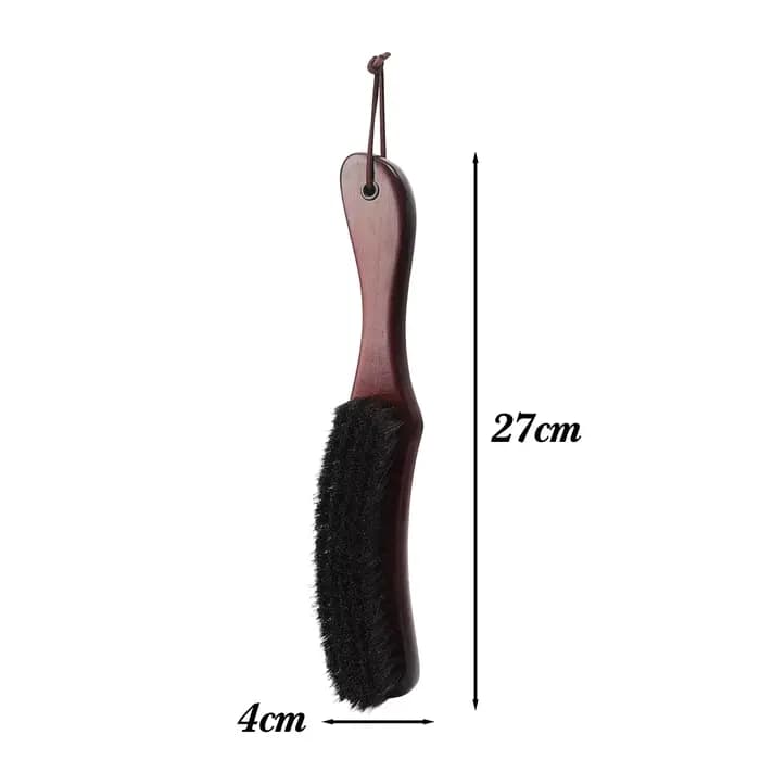 Brosse en feutre avec manche en bois, brosse pour manteau courbe en S, brosse à peluches en poils de