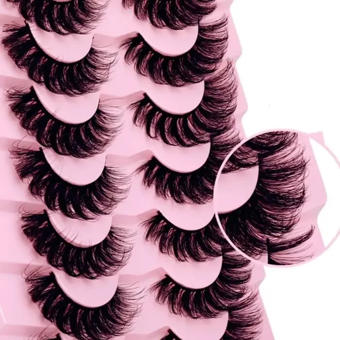 7 paires de faux cils cils vaporeux aspect naturel faux cils oeil de chat Faux vison bande moelleuse