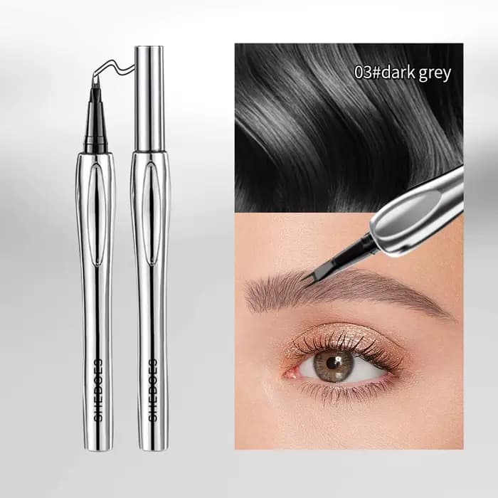 Crayon à sourcils pointu fin 1 pièce, lisse et facile à contrôler, durable, imperméable et résistant