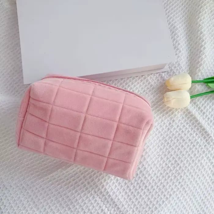 Pointrousse de maquillage en peluche pour femmes, petits sacs cosmétiques de voyage portables, trous