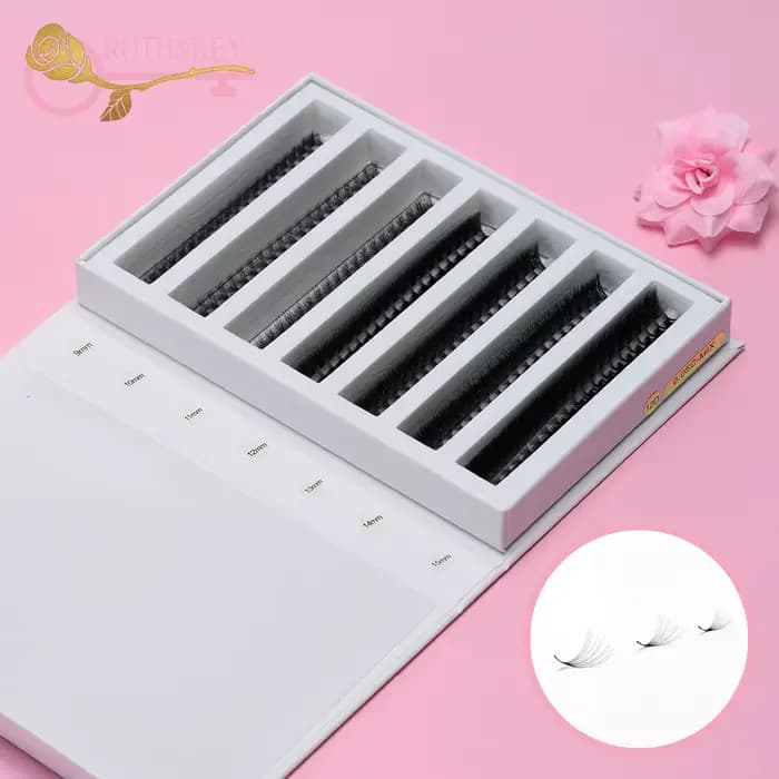Extensions de cils pré-faits 2000 Fans 0.05 0.07 Mix C D Volume Russe Naturel Fait Main 8D 12D 14D U