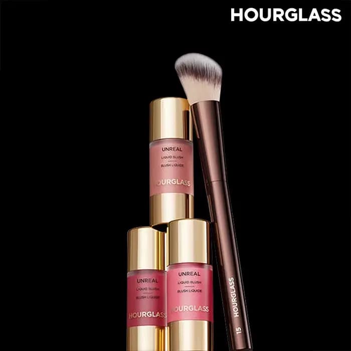 HOURGLASS-Pinceau à fard à joues liquide, brosse à contour angulaire, outils de beauté professionnel