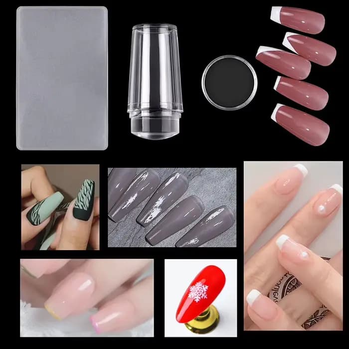 french manucure stamping nail art pochoir tampon ongle nail art Kit de plaques d'estampage pour nail