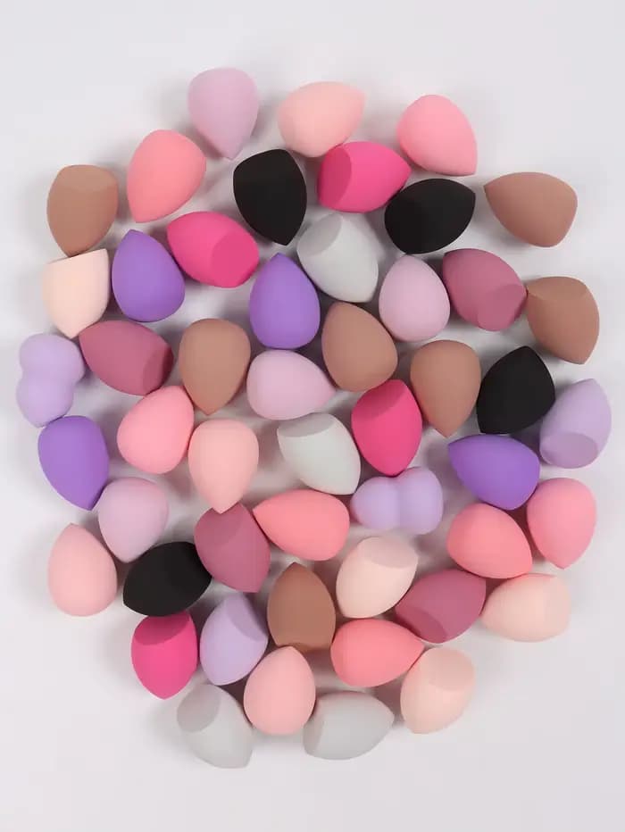 Éponge de beauté de taille moyenne 6/12/24/36/60 pièces, couleur et forme aléatoires, éponge de beau