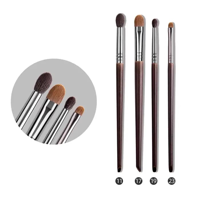 Ensemble de pinceaux de maquillage pour fard à paupières OVW, poils de chèvre naturels, mélange de p