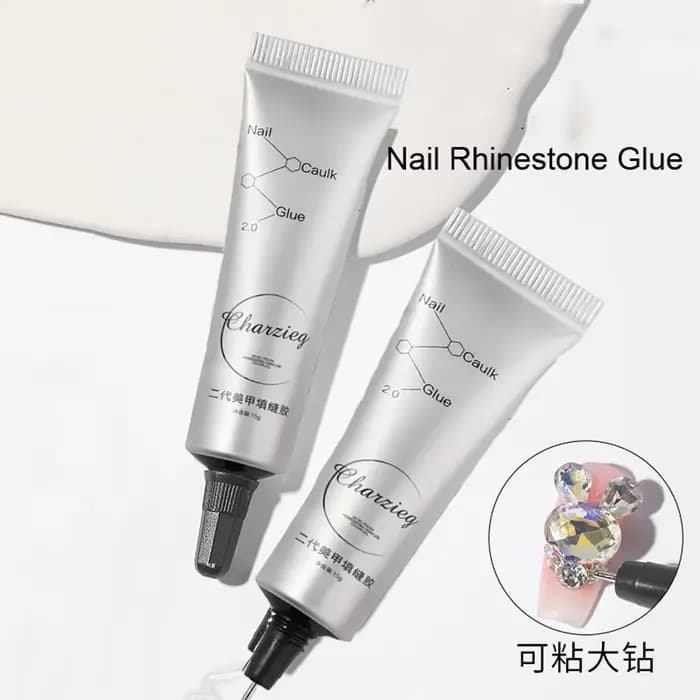 15 g/boîte 5 en 1 strass colle Gel couleur transparente Nail Art Gel collant pour strass bijoux déco