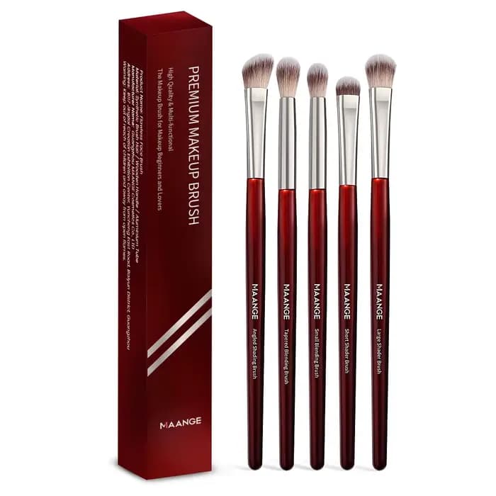 Ensemble de pinceaux de maquillage pour ombre à paupières, 5 pièces, correcteur, cosmétique, poils s