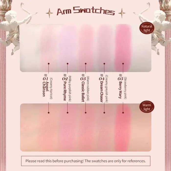Flower Knows Strawberry Rococo Series Blush en relief 5g Blush en poudre