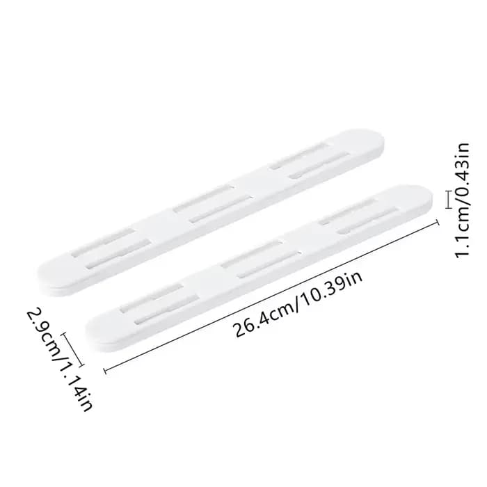 2pcSset White Tlides Datoir Rails coulissants Bin Tracks for Kitchen Bedroom Closet Slides Tapheout 