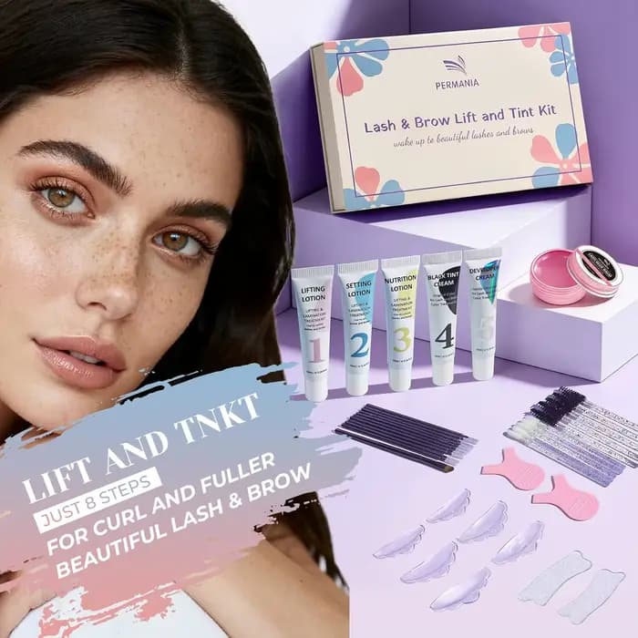 Kit de rehaussement et teinture cils et sourcils PERMANIA – Fixation permanente pour cils et sourcil
