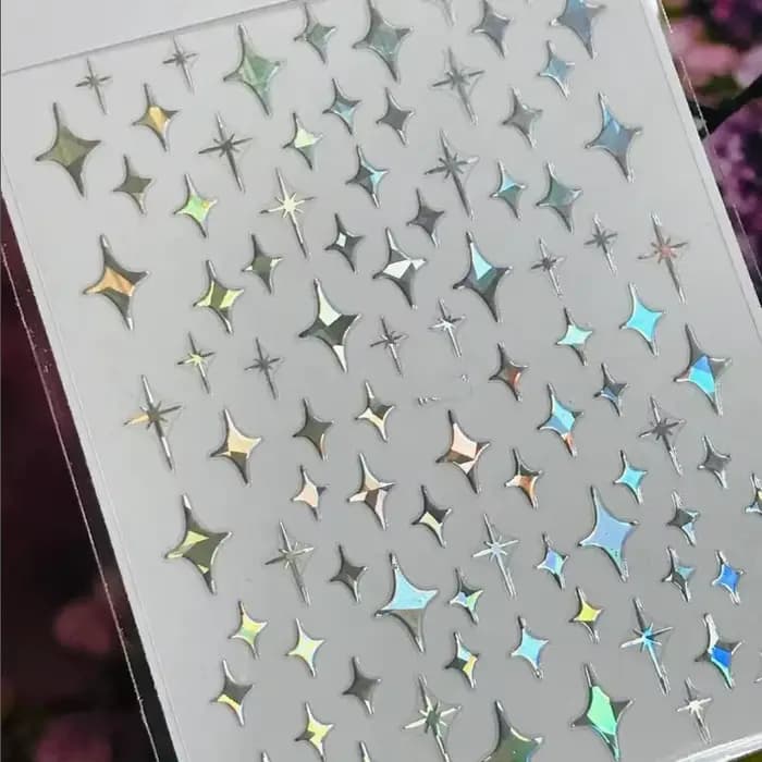 Autocollants 3D Laser argent/or Rose, Art de manucure et de pédicure, Art de décorer les ongles