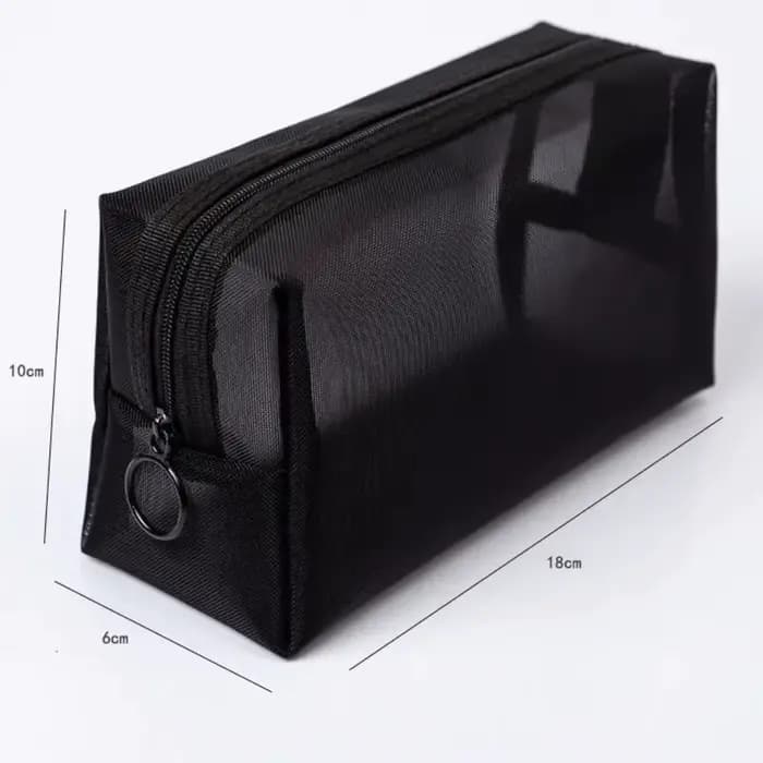 Trousse de toilette pliable lavable transparente, sac cosmétique, sac de maquillage respirant, grand