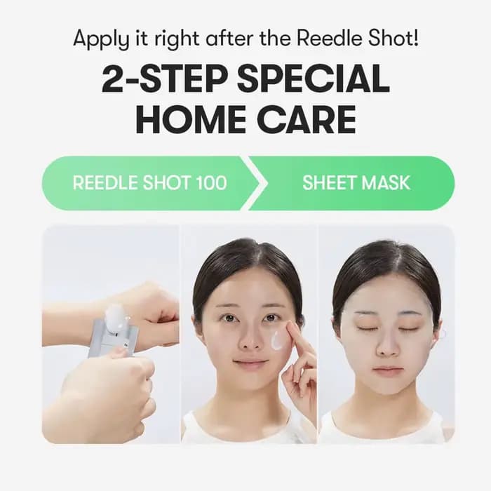 Masque VT Reedle Shot 100 2-Step*5 pièces, Masque de Récupération Intensive, Masque Éclat, Masque Li