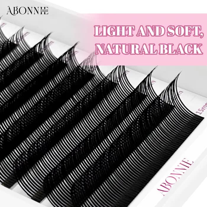 ABONNIE noir marron 5D fleur pointes fée faux cils individuels facile ventilateurs 5D fleur Volume c